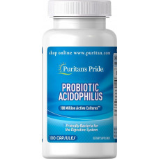 Препарат улучшении пищеварения Puritan's Pride Probiotic Acidophilus 100 капсул (333724) Препарат улучшении пищеварения Puritan's Pride Probiotic Acidophilus 100 капсул (333724)