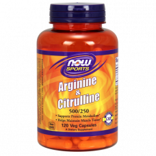 Аминокислота NOW Foods Arginine + Citrulline 120 капсул (103533) Аминокислота NOW Foods Arginine + Citrulline 120 капсул (103533)