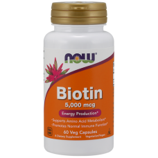 Витамины NOW Biotin 5 мг 60 капсул (104614) Витамины NOW Biotin 5 мг 60 капсул (104614)