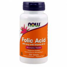 Витаминно-минеральный комплекс NOW Folic Acid 800 мкг 250 таблеток (103951)