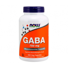 Аминокислота роста NOW Foods GABA 750 мг 200 капсул (104189) Аминокислота роста NOW Foods GABA 750 мг 200 капсул (104189)