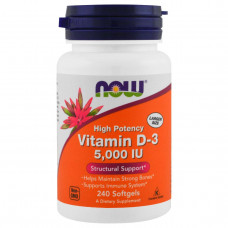 Витамины NOW Foods Vitamin D3 5000 IU 240 капсул (104305) Витамины NOW Foods Vitamin D3 5000 IU 240 капсул (104305)