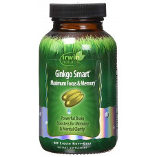 Препарат для повышения умственной энергии и работы мозга Irwin Naturals Ginkgo Smart Focus and Memory 120 капсул (104588)