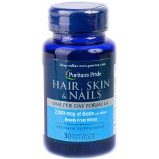 Витамины для кожи и ногтей Puritan's Pride Hair Skin Nails One Per Day Formula 30 капсул (333677)