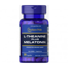Для профилактики сна Puritan's Pride L-Theanine Plus Melatonin 30 капсул (333676)