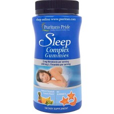 Для профилактики сна Puritan's Pride Sleep Complex Gummy with Melatonin and L-Theanine 60 таблеток (333666)