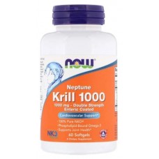 Комплекс незаменимых жирных кислот NOW Krill Oil 1000 double strength 60 капсул (333473)