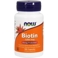 Витамины для кожи, ногтей и волос Now Foods Biotin В7 1000 мкг 100 капсул (333543) Витамины для кожи, ногтей и волос Now Foods Biotin В7 1000 мкг 100 капсул (333543)