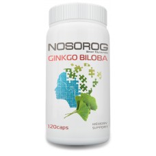 Препарат для повышения умственной энергии и работы мозга NOSOROG Ginkgo Biloba 120 капсул (333449)