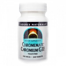 Минеральный комплекс Source Naturals ChromeMate Chromium GTF 200 мкг 240 таблеток (333955) Минеральный комплекс Source Naturals ChromeMate Chromium GTF 200 мкг 240 таблеток (333955)