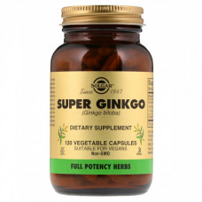 Препарат для повышения умственной энергии и работы мозга Solgar Super Ginkgo Biloba 120 капсул (333868) Препарат для повышения умственной энергии и работы мозга Solgar Super Ginkgo Biloba 120 капсул (333868)