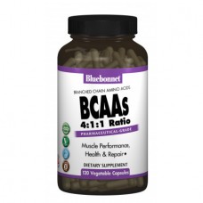 BCAA аминокислоты Bluebonnet Nutrition BCAAs 4:1:1 Ratio 120 капсул (333111)