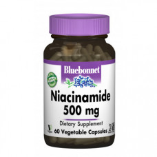 Ниацинамид Bluebonnet Nutrition Niacinamide B3 500 мг 60 капсул (333074)