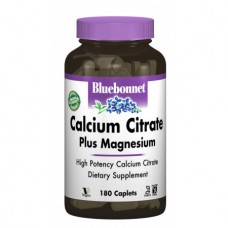 Минеральный комплекс Bluebonnet Nutrition Calcium Citrate + Magnesium 180 капсул (333101)