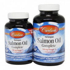 Комплекс незаменимых жирных кислот Carlson Salmon Oil Complete 120+60 капсул (333134)