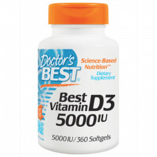 Витамины Doctor's Best Vitamin D3 5000IU 360 капсул (333192) Витамины Doctor's Best Vitamin D3 5000IU 360 капсул (333192)