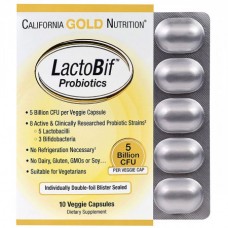 Пробиотик California Gold Nutrition LactoBif Probiotics 5 млрд КОЕ 10 капусул (333124)