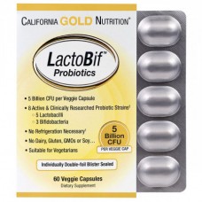 Пробиотик California Gold Nutrition LactoBif Probiotics 5 млрд КОЕ 60 капусул (333120)