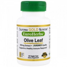 Экстракт оливковых листьев California Gold Nutrition Olive Leaves 500 мг 60 капсул (333121)