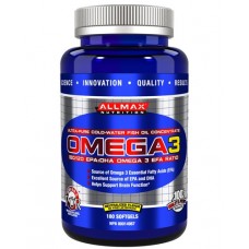 Комплекс незаменимых жирных кислот AllMax Omega 3 180 капсул (102042) Комплекс незаменимых жирных кислот AllMax Omega 3 180 капсул (102042)