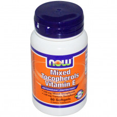 Витамины NOW Mixed Tocopherols vitamin E 60 капсул (103657)