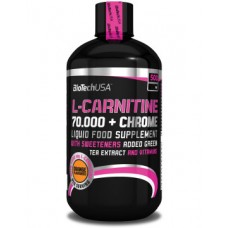 Жиросжигатель BioTech L-Carnitine 70.000 mg + Chrome 500 мл Апельсин (101742)