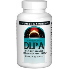 DLPA фенилаланин Source Naturals DLPA 750 мг 60 таблеток (333915)