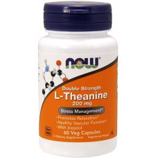 Аминокислота NOW Double Strength L-Theanine 200 мг 60 капсул (333477) Аминокислота NOW Double Strength L-Theanine 200 мг 60 капсул (333477)