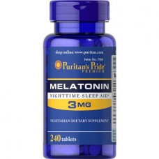 Препарат для улучшения качества сна Puritan's Pride Melatonin 3 мг 240 таблеток (103976) Препарат для улучшения качества сна Puritan's Pride Melatonin 3 мг 240 таблеток (103976)