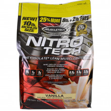 Протеин MuscleTech Nitro Tech Whey 4540 грамм Ваниль (104662-2)