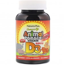 Витамины для детей Natures Plus Animal Parade Vitamin D3 90 таблеток (333424) Витамины для детей Natures Plus Animal Parade Vitamin D3 90 таблеток (333424)